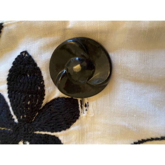 Silk Land Womens Floral Embroidered Linen Lined Jacket Size 3X OfficeCore Career - Picture 10 of 10